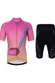 HOLOKOLO Cyklistický krátky dres a krátke nohavice - CANDYBAG KIDS - čierna/žltá/ružová