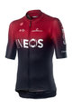 CASTELLI Cyklistický dres s krátkym rukávom - TEAM INEOS 2019 - čierna/červená