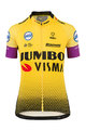 AGU Cyklistický dres s krátkym rukávom - JUMBO-VISMA 19 LADY  - žltá/čierna