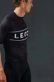 LE COL Cyklistický dres s krátkym rukávom - SPORT LOGO - čierna/biela