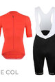 LE COL Cyklistický krátky dres a krátke nohavice - PRO ECO - oranžová/čierna