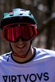 LIMAR Cyklistické okuliare - ROC MTB - červená/zelená