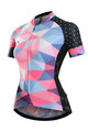 MONTON Cyklistický dres s krátkym rukávom - BREEZE LADY - ružová/svetlo modrá