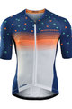 MONTON Cyklistický dres s krátkym rukávom - STARRY LANES  - oranžová/biela/modrá