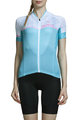 MONTON Cyklistický dres s krátkym rukávom - YULO LADY - biela/svetlo modrá