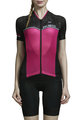 MONTON Cyklistický dres s krátkym rukávom - YULO LADY - čierna/ružová