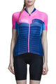 MONTON Cyklistický dres s krátkym rukávom - PIONEER LADY - modrá/ružová