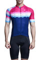 MONTON Cyklistický dres s krátkym rukávom - CHEER - ružová/modrá