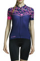 MONTON Cyklistický dres s krátkym rukávom - PINK WAVE LADY - ružová/modrá