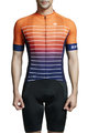 MONTON Cyklistický dres s krátkym rukávom - SUNGLOW - oranžová/modrá