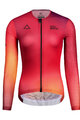 MONTON Cyklistický dres s dlhým rukávom letný - FIRE LADY SUMMER - červená