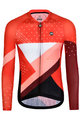 MONTON Cyklistický dres s dlhým rukávom letný - SPACETIME SUMMER - červená