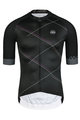 MONTON Cyklistický dres s krátkym rukávom - CHECKER - čierna