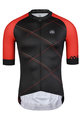 MONTON Cyklistický dres s krátkym rukávom - CHECKER - čierna/červená