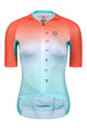 MONTON Cyklistický dres s krátkym rukávom - NEON LADY - oranžová/zelená