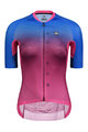 MONTON Cyklistický dres s krátkym rukávom - NEON LADY - červená/modrá