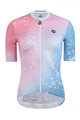 MONTON Cyklistický dres s krátkym rukávom - SNOWFALL LADY - ružová/svetlo modrá