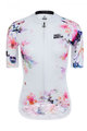 MONTON Cyklistický dres s krátkym rukávom - INKFLOWER LADY - biela