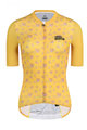 MONTON Cyklistický dres s krátkym rukávom - PURPLEFLORAL YELLOW - žltá