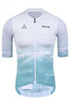 MONTON Cyklistický dres s krátkym rukávom - BEACH  - modrá/biela
