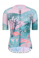 MONTON Cyklistický dres s krátkym rukávom - FLAMINGO LADY - ružová/biela