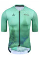 MONTON Cyklistický krátky dres a krátke nohavice - FOREST - zelená/biela/čierna