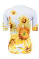 MONTON Cyklistický krátky dres a krátke nohavice - SUNFLOWER LADY - biela/čierna/žltá