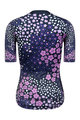 MONTON Cyklistický krátky dres a krátke nohavice - PLUM FLOWER LADY - čierna/fialová