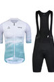 MONTON Cyklistický krátky dres a krátke nohavice - BEACH  - modrá/biela/čierna