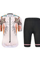 MONTON Cyklistický krátky dres a krátke nohavice - BLOOMS LADY - oranžová/čierna
