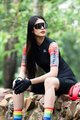 MONTON Cyklistický dres s krátkym rukávom - SKULL RAINBOW LADY - viacfarebná/čierna