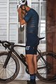 MONTON Cyklistické nohavice krátke s trakmi - SKULL - modrá
