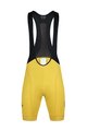 MONTON Cyklistické nohavice krátke s trakmi - SKULL - žltá