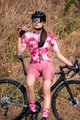 MONTON Cyklistické nohavice krátke s trakmi - SKULL LADY - červená