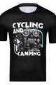 MONTON Cyklistické tričko s krátkym rukávom - CAMPING - čierna