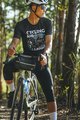 MONTON Cyklistické tričko s krátkym rukávom - CAMPING - čierna