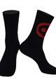 MONTON Cyklistické ponožky klasické - SKULL - červená/čierna