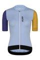 MONTON Cyklistický dres s krátkym rukávom - TRAVELER EVO LADY - modrá/fialová/žltá