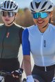 MONTON Cyklistický dres s krátkym rukávom - TRAVELER EVO LADY - modrá/fialová/žltá