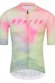MONTON Cyklistický dres s krátkym rukávom - MORNINGGLOW - svetlo zelená/fialová/ružová
