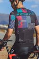 MONTON Cyklistický dres s krátkym rukávom - VAPORWAVE - zelená/čierna/modrá/bordová/fialová