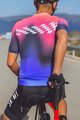 MONTON Cyklistický dres s krátkym rukávom - CARDIN - ružová/čierna/fialová
