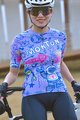 MONTON Cyklistický dres s krátkym rukávom - ROBOTS LADY - fialová/modrá/žltá