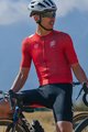 MONTON Cyklistický dres s krátkym rukávom - SKULL III - biela/červená