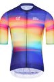 MONTON Cyklistický dres s krátkym rukávom - SKULL NORTHERNLIGHTS - modrá/žltá