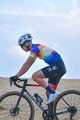 MONTON Cyklistický dres s krátkym rukávom - SKULL NORTHERNLIGHTS - modrá/žltá