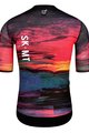 MONTON Cyklistický dres s krátkym rukávom - SKULL SUNSET - čierna/červená