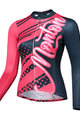MONTON Cyklistický dres s dlhým rukávom letný - FERNYARN LADY SUMMER - čierna/červená