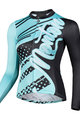 MONTON Cyklistický dres s dlhým rukávom letný - FERNYARN LADY SUMMER - zelená/čierna