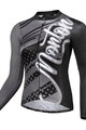 MONTON Cyklistický dres s dlhým rukávom letný - FERNYARN LADY SUMMER - čierna/šedá